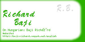 richard baji business card